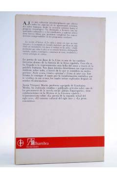 Contracubierta de CLASICOS A.J. 16. POESÍA Y ANTOLOGÍA DE PROSA (San Juan De La Cruz) Alhambra 1985