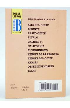 Contracubierta de HÉROES DE LA PRADERA 1106. EL RIFLE DE HONDO (M.L. Estefanía) B 2001