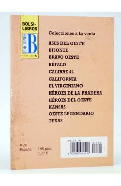 Contracubierta de EL VIRGINIANO 1106. EL HERRERO DE EL PASO (M.L. Estefanía) B 2001