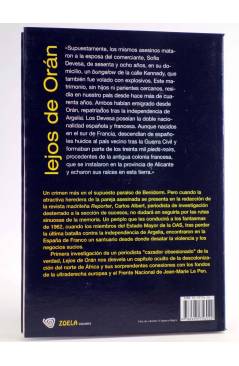 Contracubierta de COLECCIÓN NEGRURA 7. LEJOS DE ORAN (Mariano Sánchez Soler) Zoela 2003