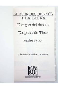 Muestra 1 de GREGAL JUVENIL 2. LLEGENDES DEL SOL I LA LLUNA (Carles Cano / Kristine Lahuerta) Gregal 1987. CAT.