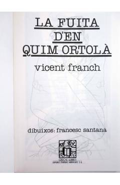 Muestra 1 de GREGAL JUVENIL 27. LA FUITA D'EN QUIM ORTOLÀ (Vicent Franch / Francesc Santana) Gregal 1988. CAT.