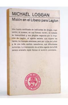 Contracubierta de MISIÓN EN EL LÍBANO PARA LAYTON (Michael Loggan) Juventud 1968