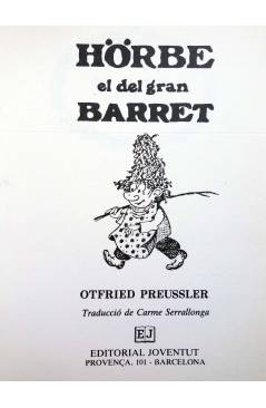 Muestra 2 de HÖRBE EL DEL GRAN BARRET (Otfried Preussler) Joventud 1986. CAT.