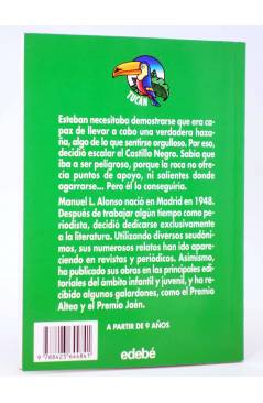 Contracubierta de TUCÁN 106. EL HÉROE DEL CASTILLO NEGRO (Manuel L. Alonso / Enrique Bonet) Edebé 1997