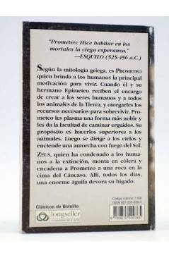 Contracubierta de CLÁSICOS DE BOLSILLO 2. PROMETEO ENCADENADO / LOS PERSAS (Esquilo) Longseller 2001