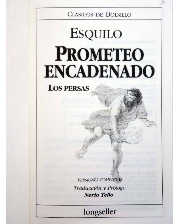 CLÁSICOS DE BOLSILLO 2 PROMETEO ENCADENADO LOS PERSAS Esquilo  