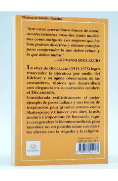 Contracubierta de CLÁSICOS DE BOLSILLO 5. LO MEJOR DEL DECAMERÓN (Giovanni Boccaccio) Longseller 2002