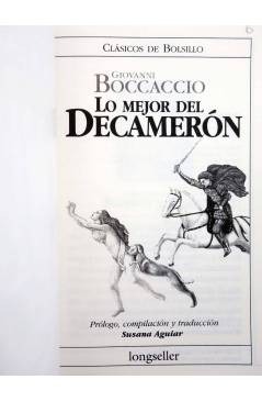 Muestra 2 de CLÁSICOS DE BOLSILLO 5. LO MEJOR DEL DECAMERÓN (Giovanni Boccaccio) Longseller 2002