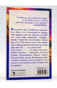 Contracubierta de CLÁSICOS DE BOLSILLO 72. AFORISMOS (Lichtenberg) Longseller 2001