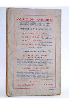 Contracubierta de COLECCIÓN AVENTURAS 5. EL MISTERIO DE LA CASA SOLITARIA (Edgar Wallace) Epesa 1945