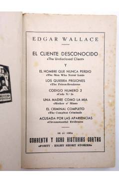 Muestra 1 de COLECCIÓN AVENTURAS. EL CLIENTE DESCONOCIDO (Edgar Wallace) Epesa 1946
