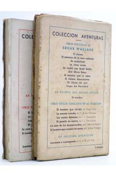 Contracubierta de COLECCIÓN AVENTURAS. EL HOMBRE QUE CAMBIÓ DE ROSTRO. 2 vols (T. Arthur Plummer) Epesa 1946