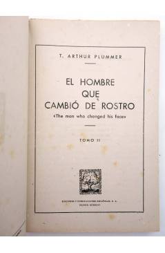 Muestra 4 de COLECCIÓN AVENTURAS. EL HOMBRE QUE CAMBIÓ DE ROSTRO. 2 vols (T. Arthur Plummer) Epesa 1946