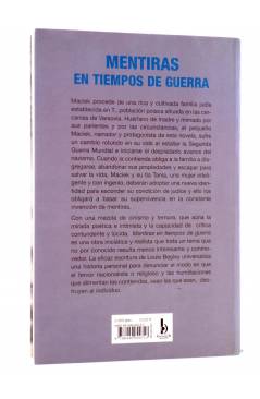 Contracubierta de MENTIRAS EN TIEMPOS DE GUERRA (Louis Begley) B 1999