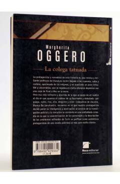 Contracubierta de LA COLEGA TATUADA (Margherita Oggero) Roca Ed 2008