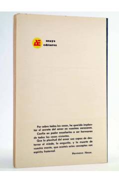 Contracubierta de PETER CAMENZIND (Herman Hesse) Anaya Editores 1978