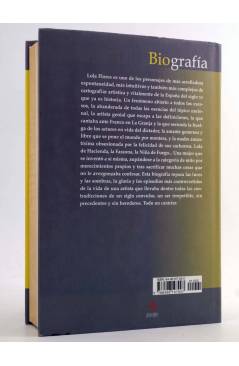 Contracubierta de LOLA FLORES. EL VOLCÁN Y LA BRISA (Juan Ignacio García Garzón) Algaba 2002