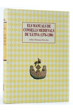 Cubierta de ELS MANUAL DE CONSELLS MEDIEVALS DE XÀTIVA 1376-1380 (Alfred Boluda Perucho) DPV 1999