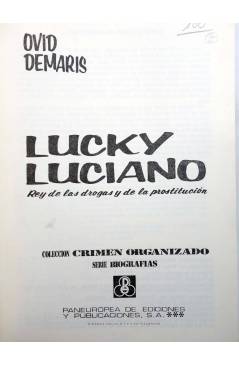 Muestra 2 de CRIMEN ORGANIZADO. BIOGRAFÍAS. LUCKY LUCIANO (Ovid Demaris) Paneuropea 1975