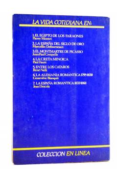 Contracubierta de LA VIDA COTIDIANA EN LA ALEMANIA ROMÁNTICA 1795-1830 (Geneviève Bianquis) Argos Vergara 1984