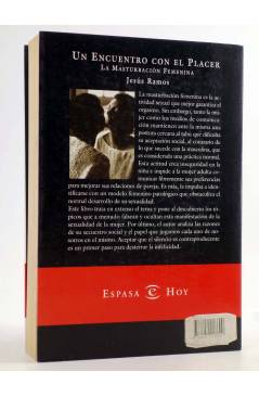 Contracubierta de UN ENCUENTRO CON EL PLACER. LA MASTURBACIÓN FEMENINA (Jesús Ramos) Espasa 2002