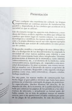 Muestra 1 de DICCIONARIO DE NEOLOGISMOS.. Larousse 1998