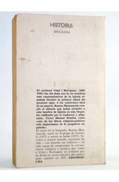 Contracubierta de EDICIONES DE BOLSILLO 335. VIDAL I BARRAQUER: EL CARDENAL DE LA PAZ (Ramón Muntanyola) Laia 1974