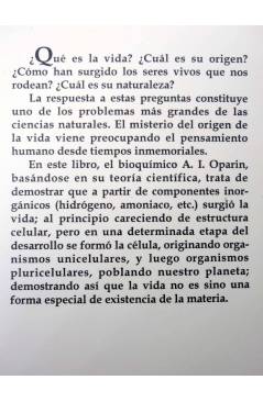 Muestra 1 de ORIGEN DE LA VIDA (A. I. Oparin) Tomo 1998