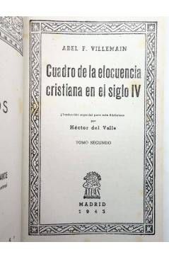 Muestra 1 de COLECCIÓN CISNEROS 42. LA ELOCUENCIA CRISTIANA EN EL SIGLO IV TOMO II (A. F. Villemain) Atlas 1943
