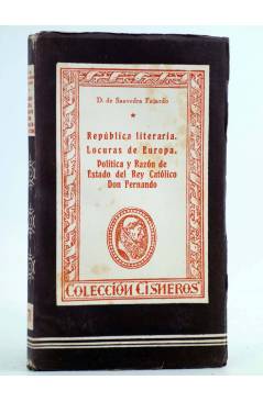 Cubierta de COLECCIÓN CISNEROS 71. REPÚBLICA LITERARIA. LOCURAS DE EUROPA (D. De Saavedra Fajardo) Atlas 1944