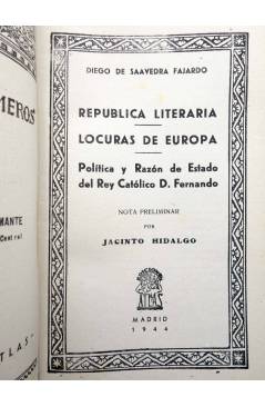 Muestra 1 de COLECCIÓN CISNEROS 71. REPÚBLICA LITERARIA. LOCURAS DE EUROPA (D. De Saavedra Fajardo) Atlas 1944