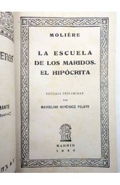 Muestra 1 de COLECCIÓN CISNEROS 73. LA ESCUELA DE LOS MARIDOS. EL HIPÓCRITA (Moliére) Atlas 1944