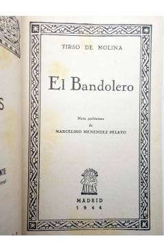 Muestra 1 de COLECCIÓN CISNEROS 90. EL BANDOLERO (Tirso De Molina) Atlas 1944