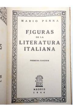 Muestra 1 de COLECCIÓN CISNEROS 91. FIGURAS DE LA LITERATURA ITALIANA (Mario Penna) Atlas 1944