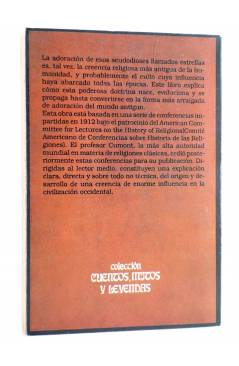Contracubierta de ASTROLOGÍA Y RELIGIÓN EN EL MUNDO GRECORROMANO (Franz Cumont) Edicomunicación 1989