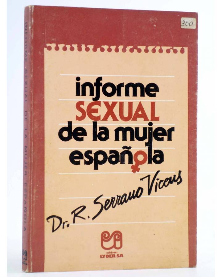 Cubierta de INFORME SEXUAL DE LA MUJER ESPAÑOLA (Dr. R. Serrano Vicens) Lyder 1978