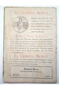 Contracubierta de LA NOVELA CÓMICA 135. EL NUDO GORDIANO (Eugenio Sellés) Madrid 1919