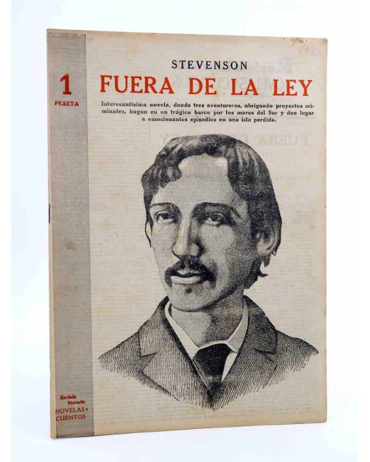 Cubierta de REVISTA LITERARIA NOVELAS Y CUENTOS 692. FUERA DE LA LEY (Robert Louis Stevenson) Dédalo 1944