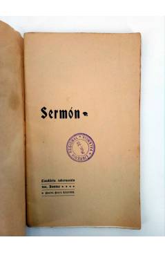 Muestra 1 de SERMÓN. CANDILETA TABERNACUL TIE DOMINE (José Serred Mestre) Librería Serred 1906. 4ª edición