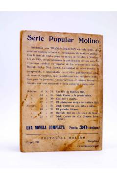 Contracubierta de SERIE POPULAR MOLINO 34. UN TIRO DE BUFFALO BILL (Manuel Vallvé) Molino 1934