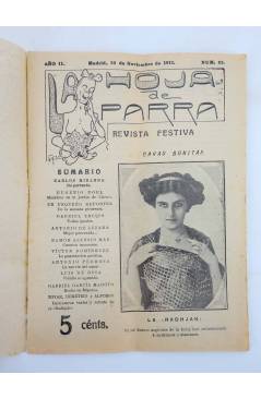 Contracubierta de LA HOJA DE PARRA 83. REVISTA FESTIVA. LA RADHJAH. 30 NOVIEMBRE 1912 (Vvaa) La Hoja de Parra 1912