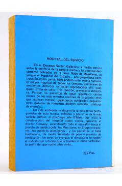 Contracubierta de HOSPITAL DEL ESPACIO (James White) Producciones Editoriales 1976