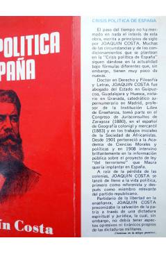 Muestra 1 de CRISIS POLÍTICA EN ESPAÑA (Joaquín Costa) Producciones Editoriales 1980