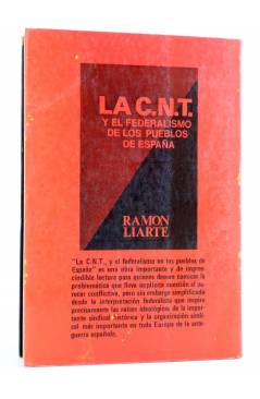Contracubierta de LA CNT AL SERVICIO DEL PUEBLO (Ramón Liarte) Producciones Editoriales 1978