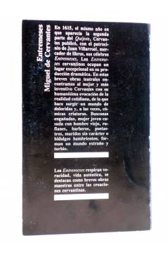 Contracubierta de ENTREMESES (Miguel De Cervantes) Juventud 1983