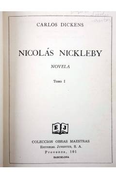 Muestra 2 de NICOLÁS NICKLEBY. COMPLETO 2 VOLS (Carlos Dickens) Juventud 1947