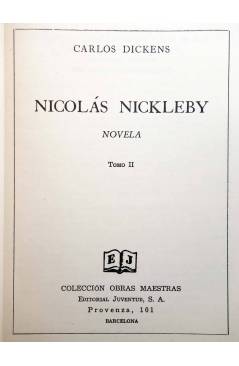 Muestra 3 de NICOLÁS NICKLEBY. COMPLETO 2 VOLS (Carlos Dickens) Juventud 1947