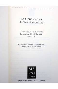 Muestra 1 de INTRODUCCIÓN A LA ÓPERA 4. LA CENERENTOLA (Rossini) Ma Non Troppo 2001