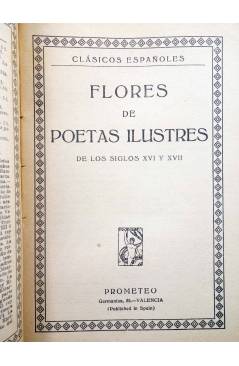Muestra 1 de FLORES DE POETAS ILUSTRES DE LOS SIGLOS XVI Y XVII (Vvaa) Prometeo Circa 1930